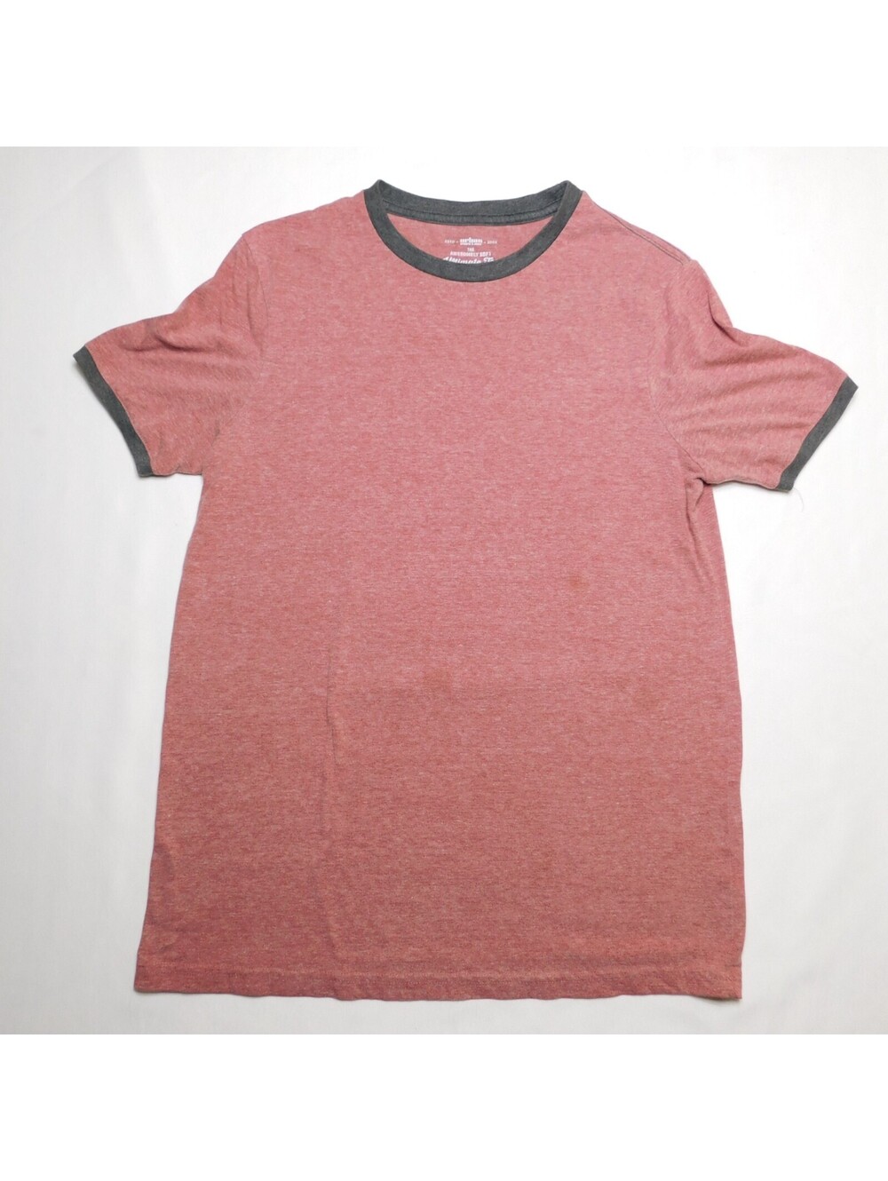 Urban Pipeline Mens Small Pink Heather Ringer T-Shirt Gray Trim Ultimate Tee S